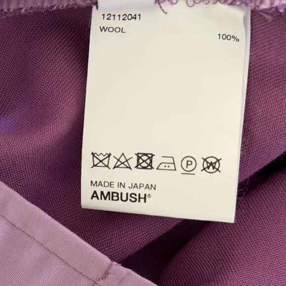 NWT Ambush Pleated Wool Tapered Pants Pink/Purple Size 2 (US 6) Retail $885 - Picture 7 of 8